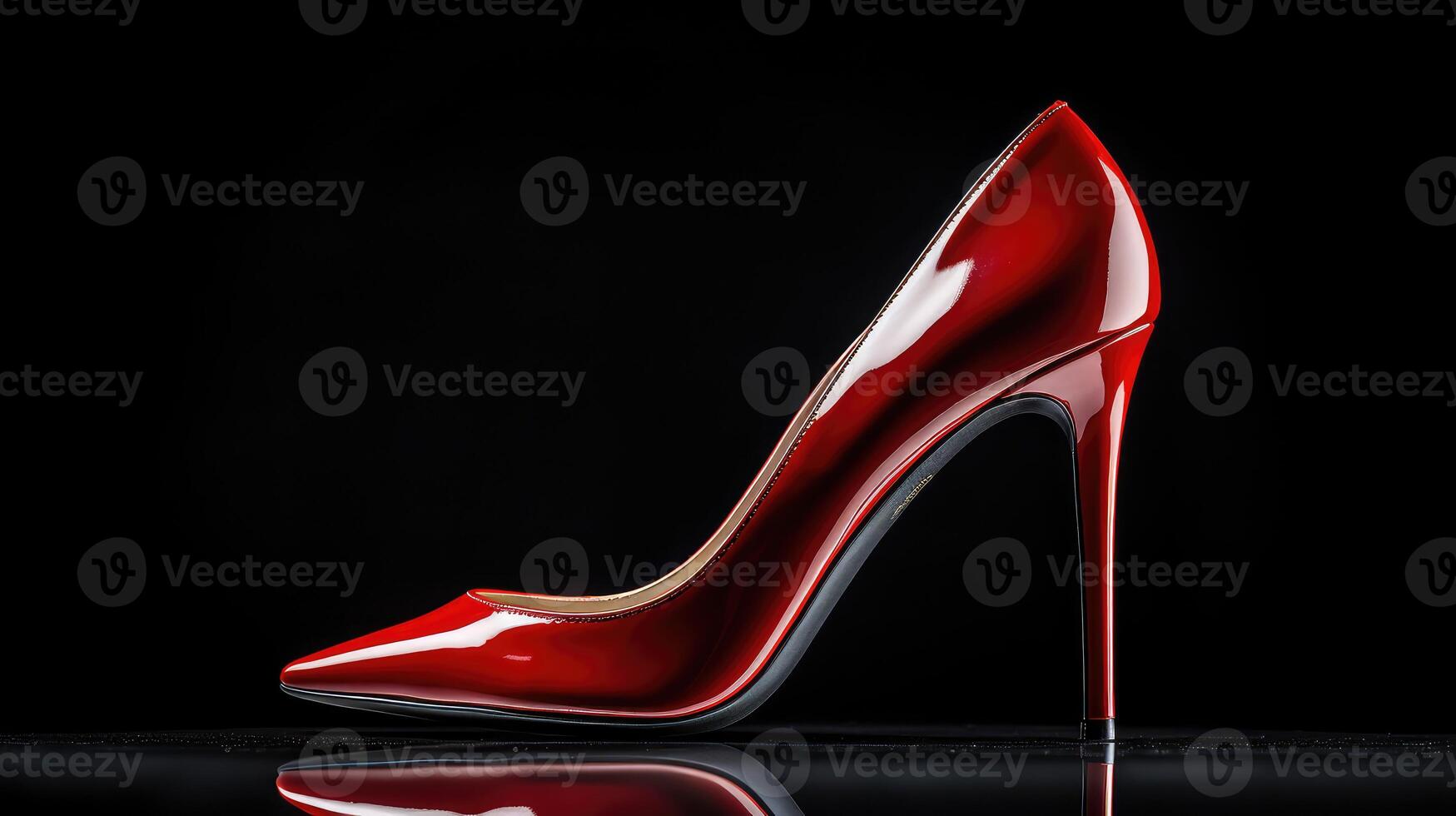 style red high heels photo