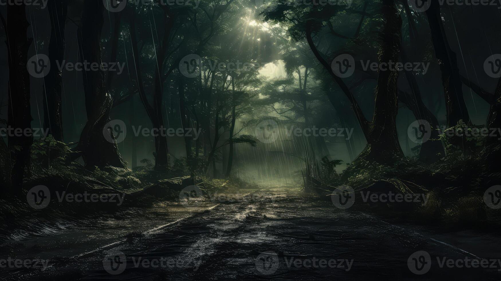 path road in forest photo