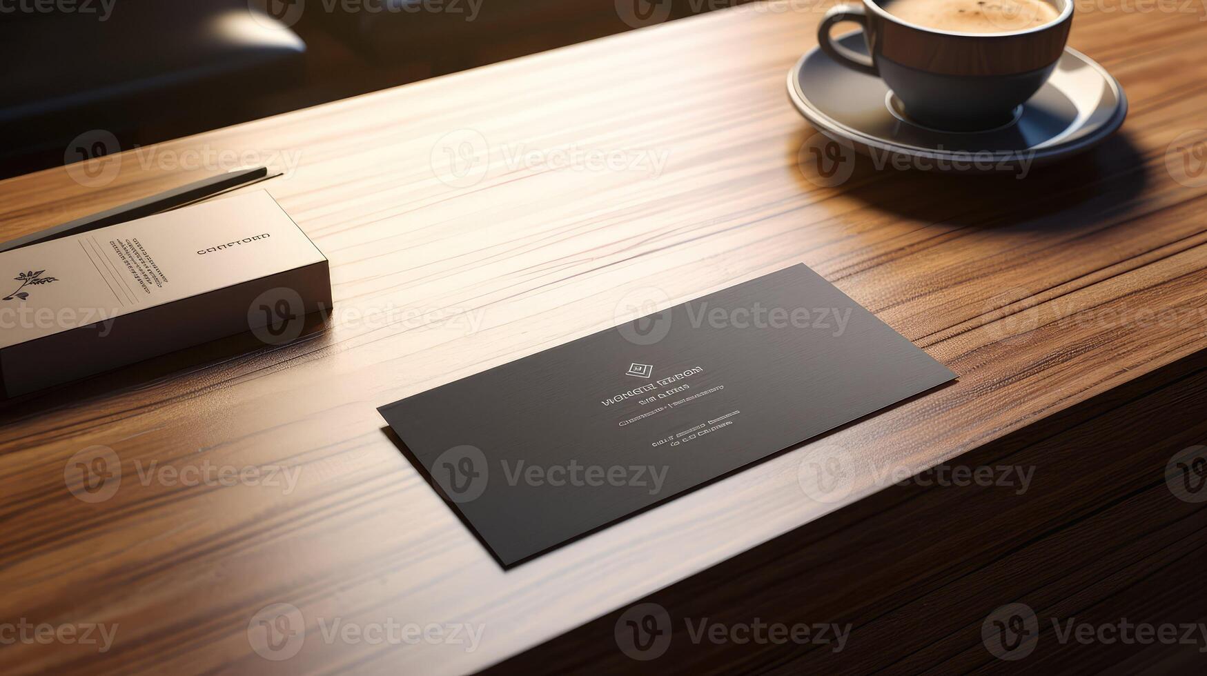 sleek business card on table photo