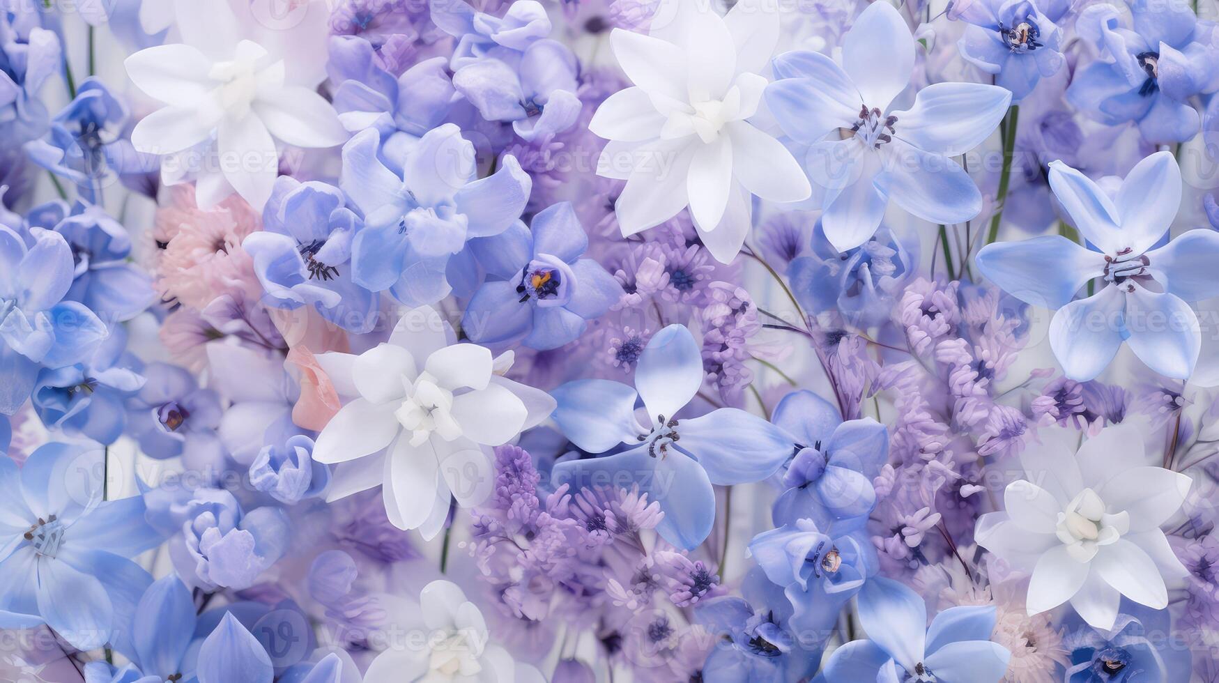 wildflowers lavender and baby blue photo