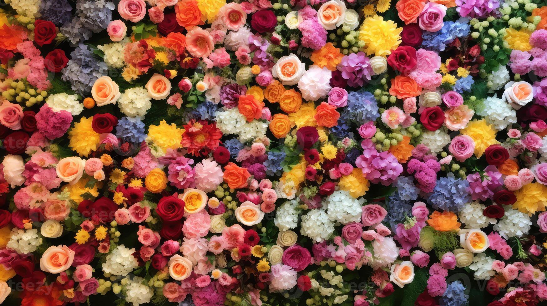 wedding flower wall photo