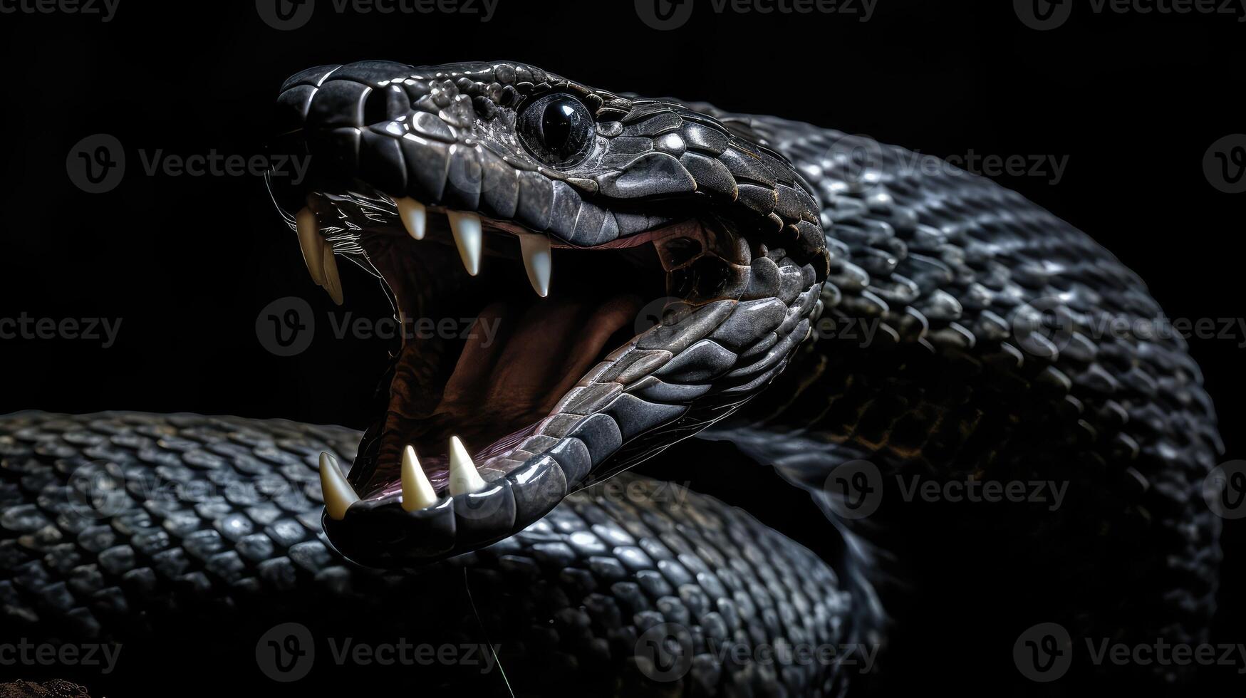 defensive skull on black photo