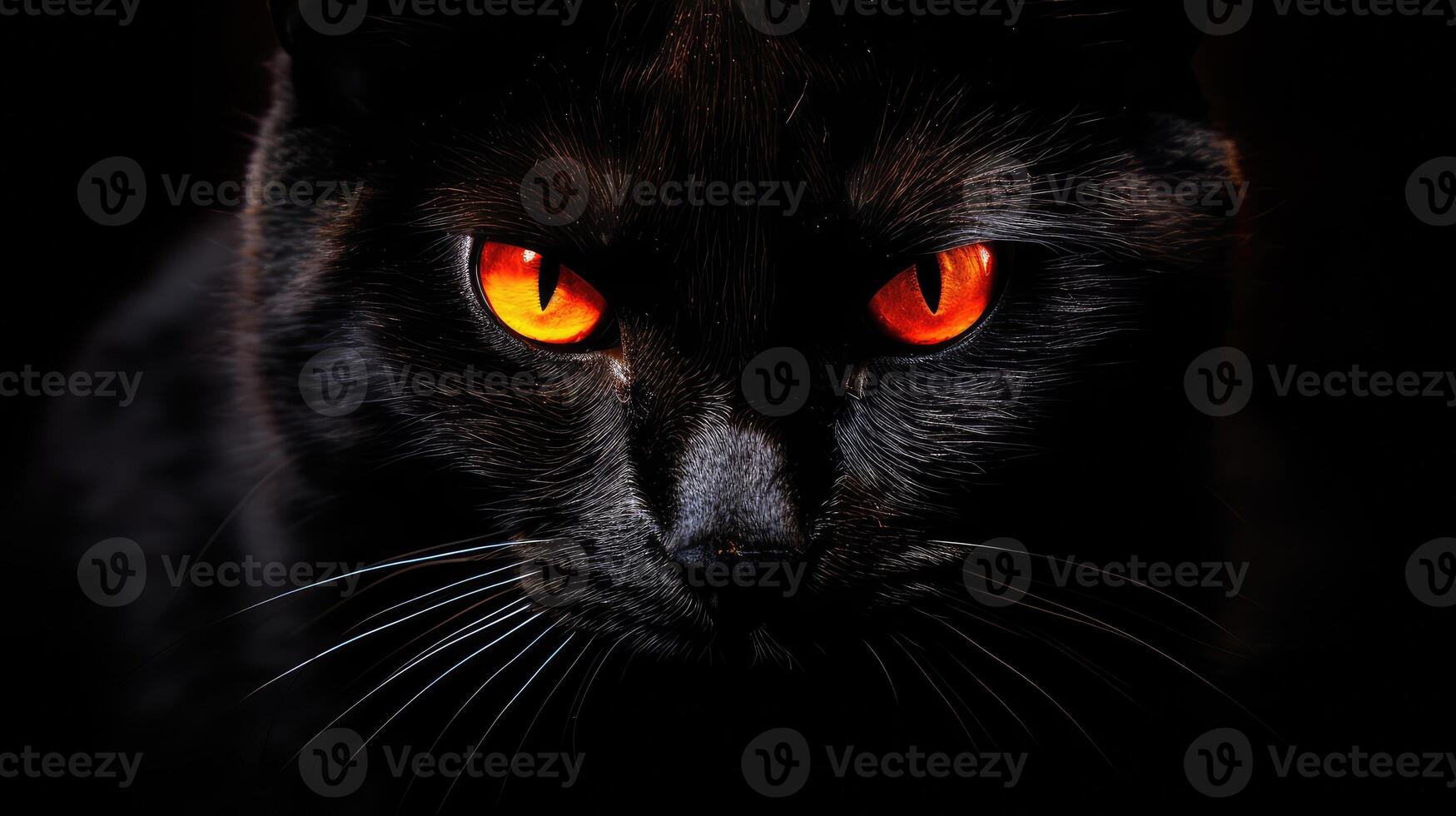 cat black orange photo