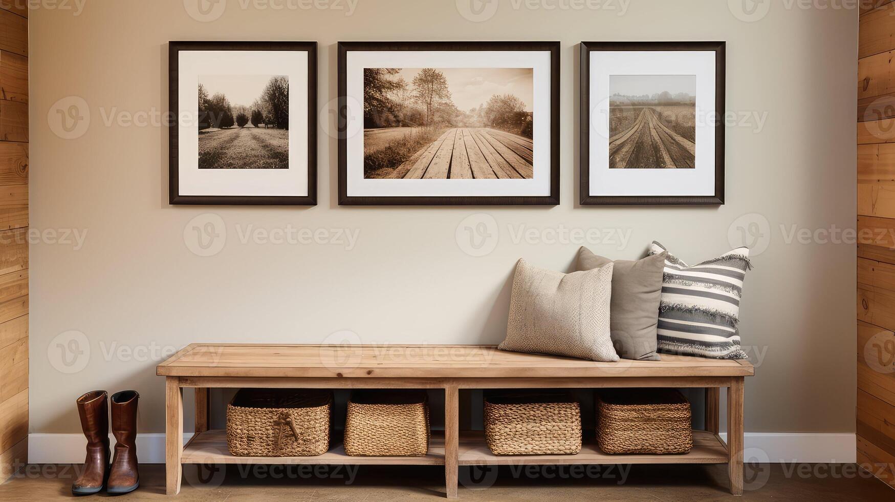 bench entry wall photo