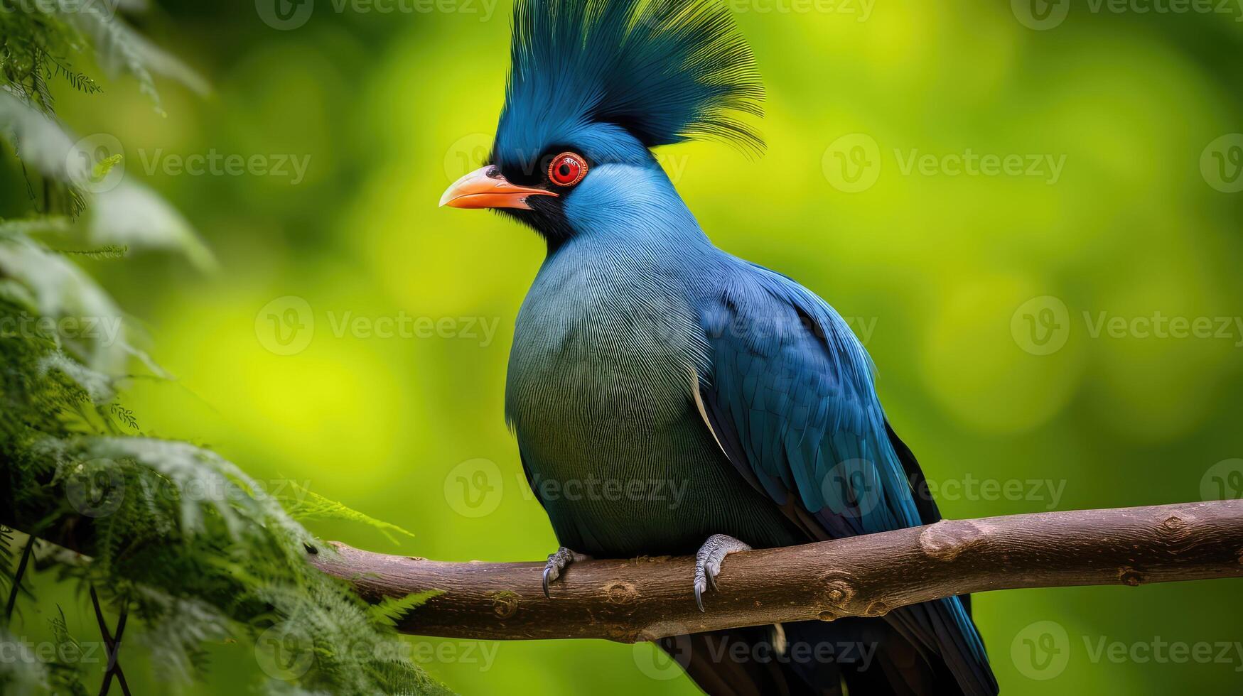 vibrant great blue turaco photo