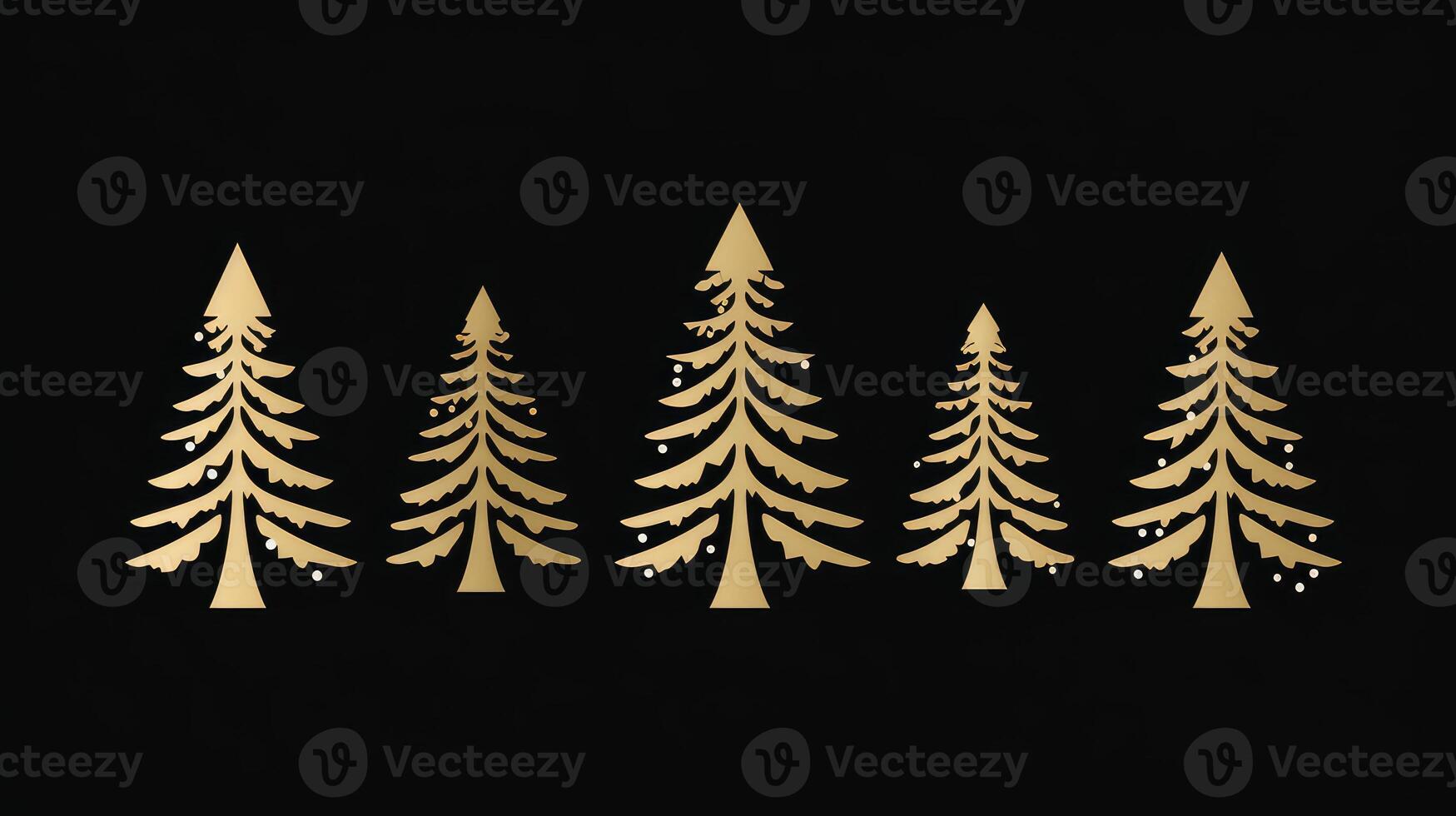 sleek christmas trees clipart photo