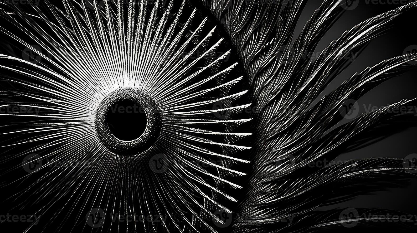 intricate black circle design photo