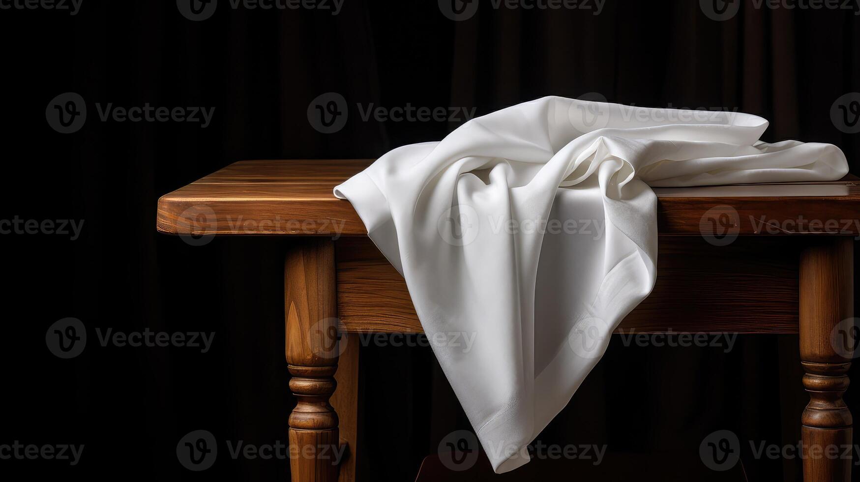 contrast white cloth napkin photo