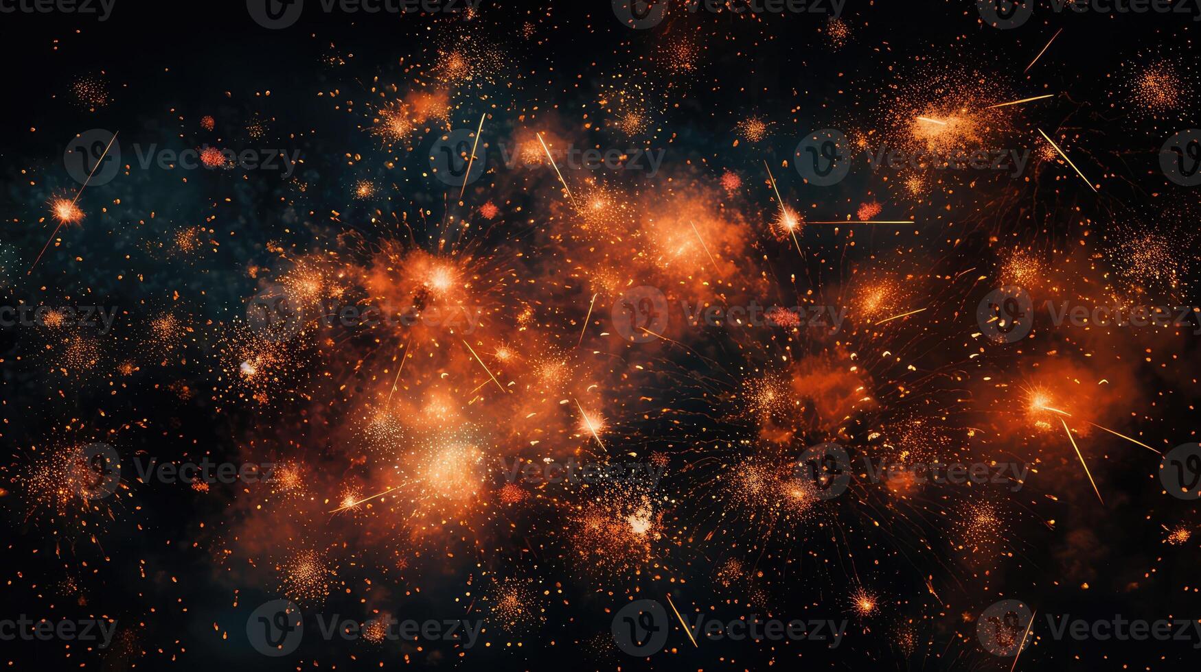night orange sparks photo
