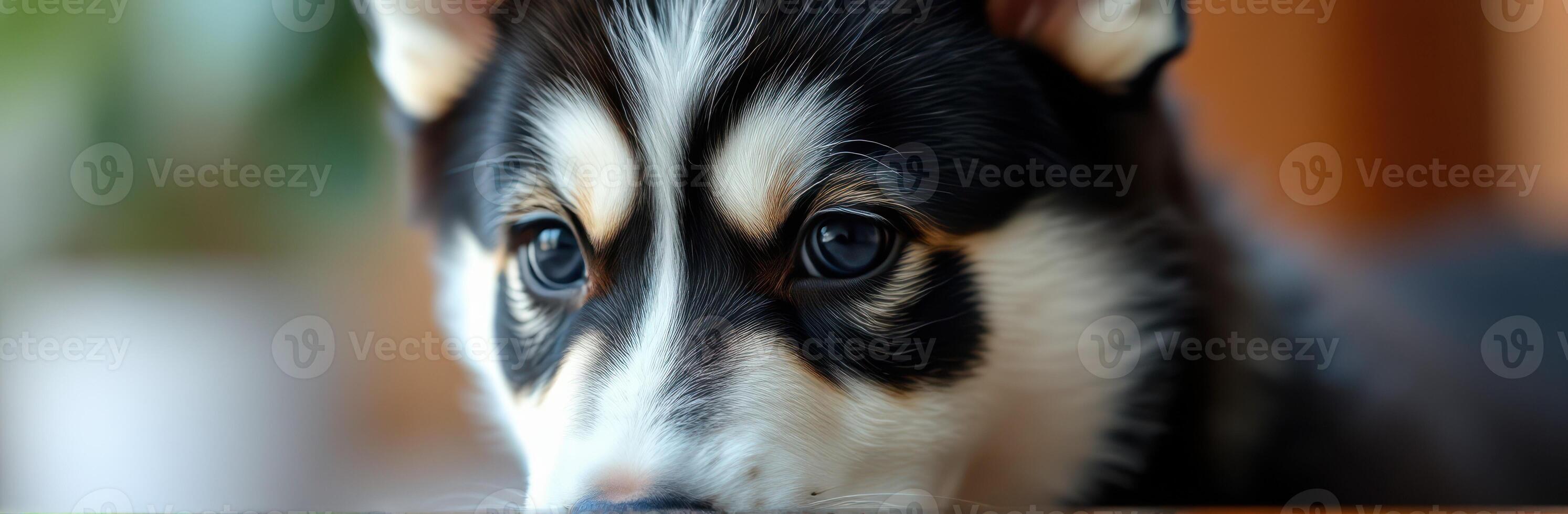 Cute puppy resting at a sunny window in a cozy indoor setting during the afternoon photo