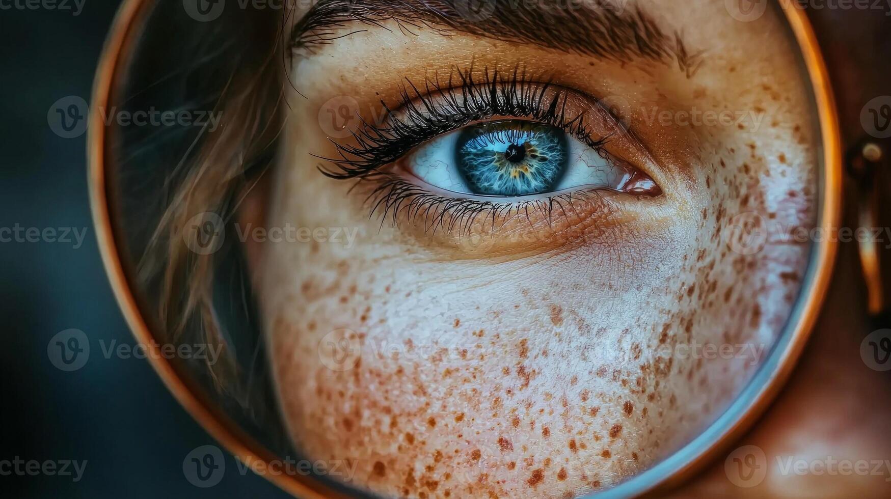 person gazes into mirror encountering shadowy distorted reflection instead of their own. glowing eyes reveal deep understanding and struggle inner fears photo