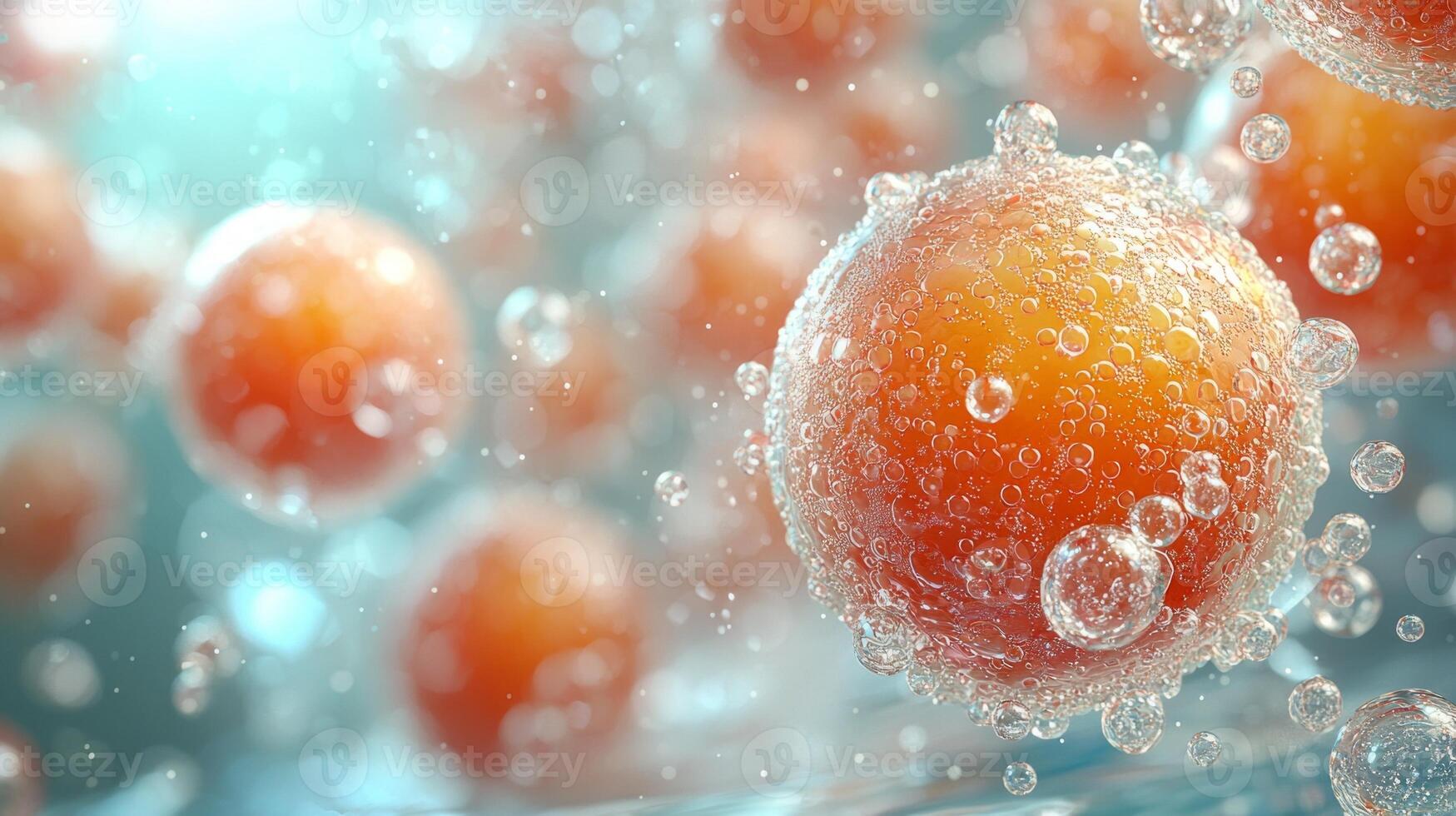 Microscope slide displays stunning close up of red blood cells vivid details set against clean and professional research laboratory background photo