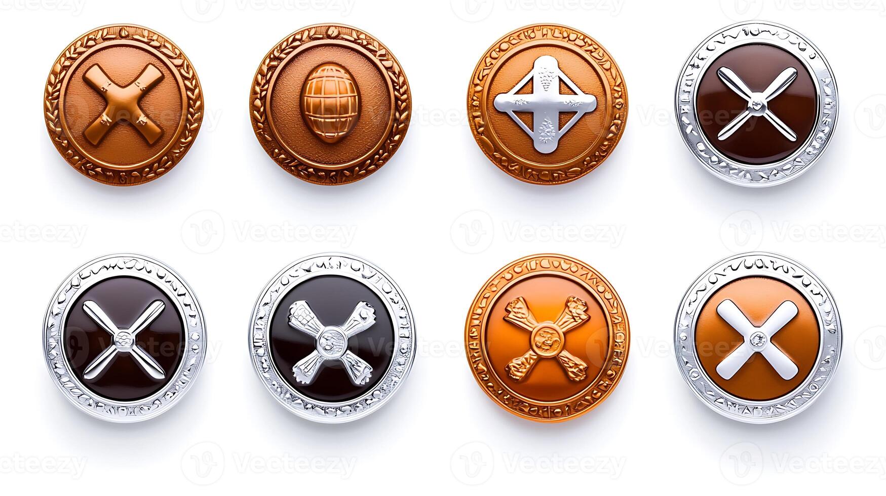 A collection of decorative buttons showcasing various designs and colors, ideal for fashion projects photo
