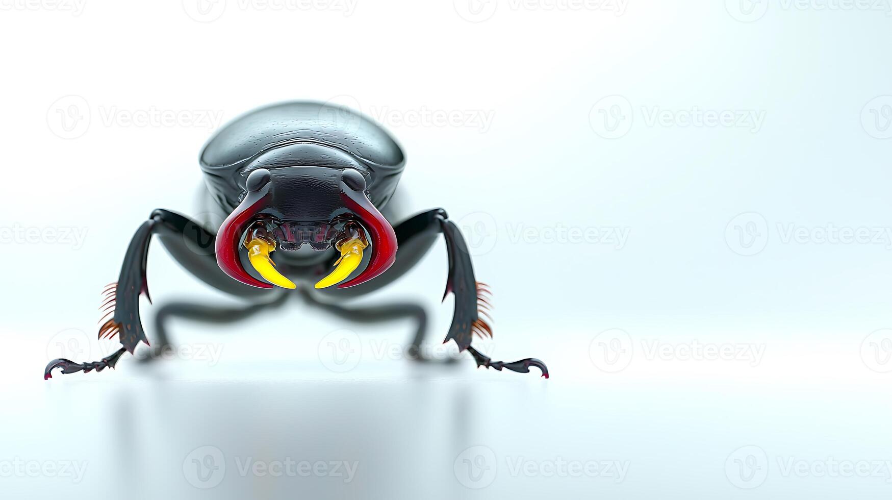 A beetle with a large mouth and large eyes photo