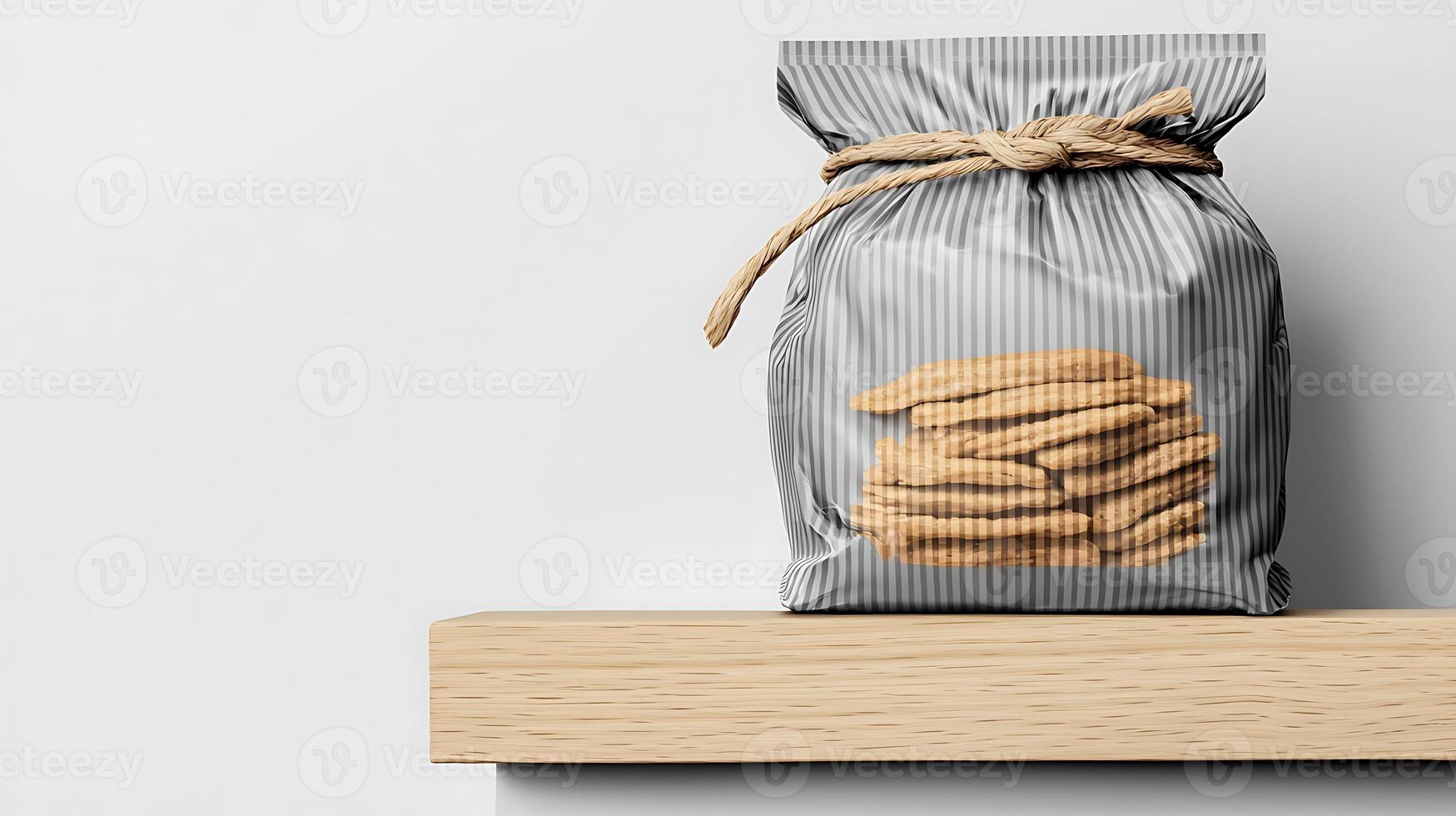 A bag of cookies sitting on a shelf photo