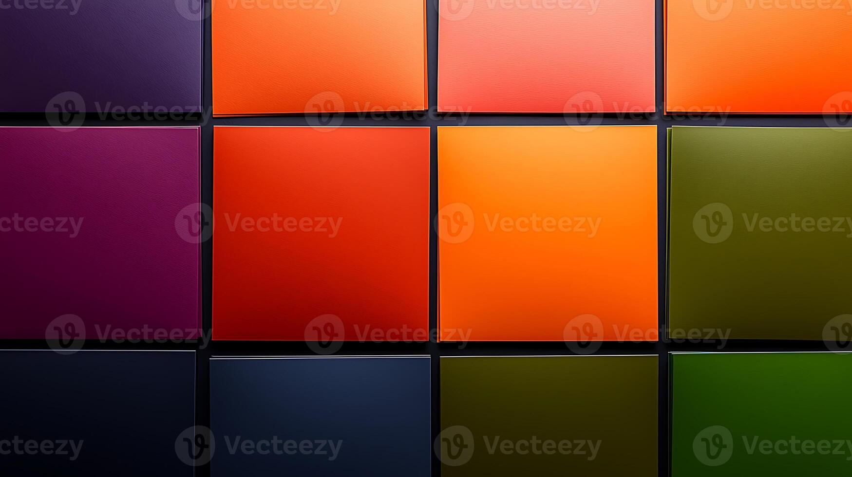 Colorful squares of different colors on a black background photo