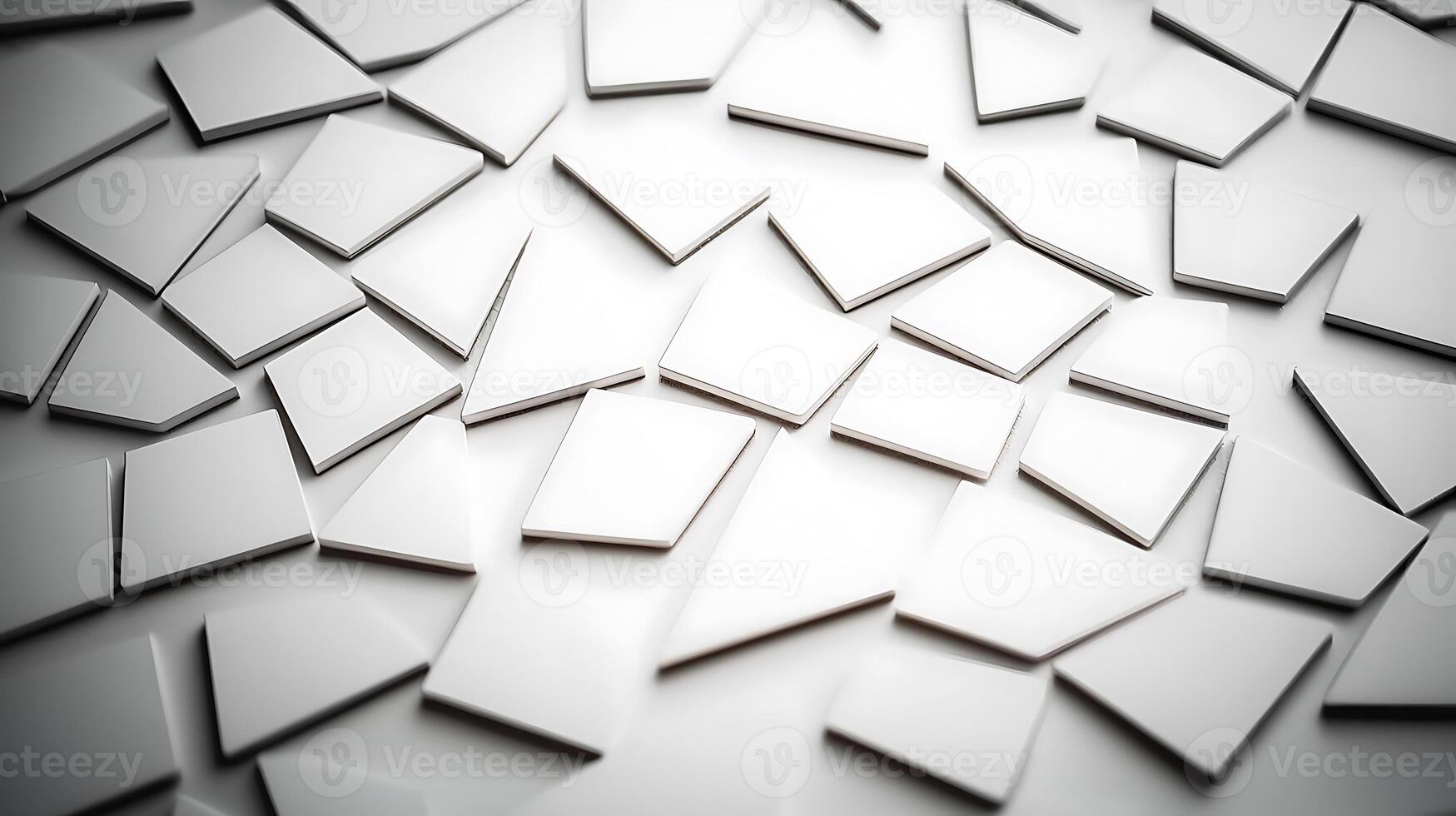 Abstract white background with many small pieces of white tiles photo