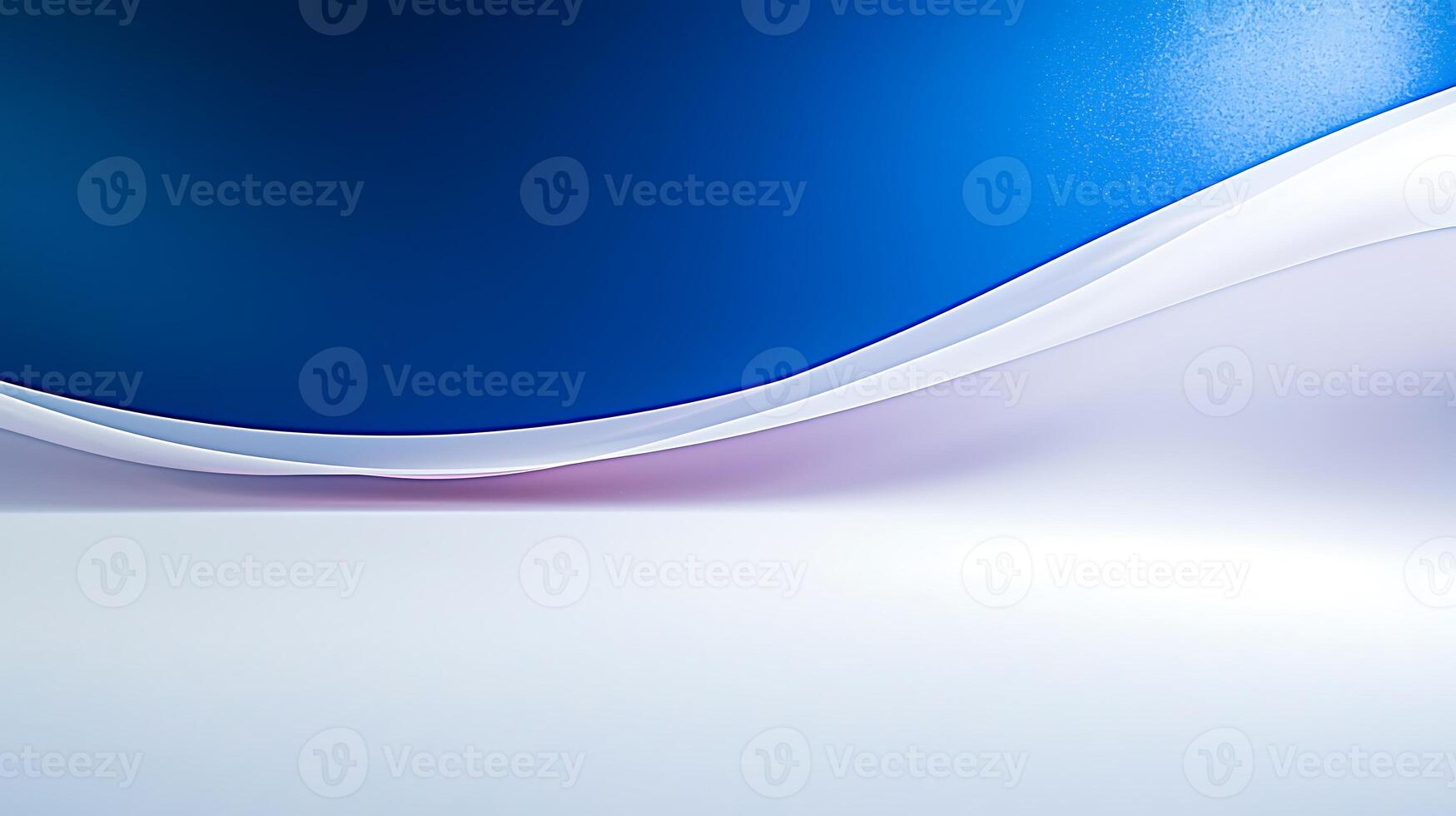 A blue and white background with a curved wave photo