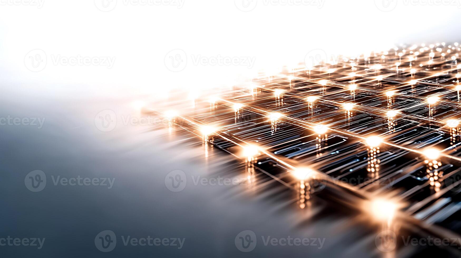 A group of lights on a grid photo