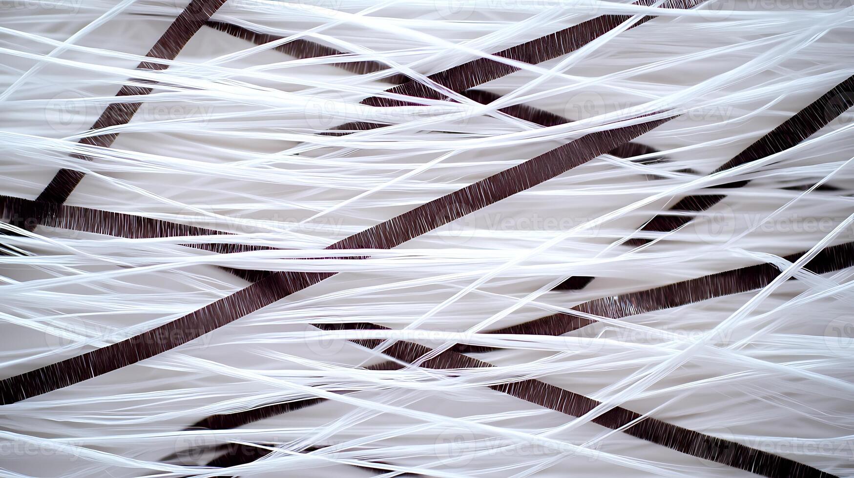 A close up of a white and black striped fabric photo