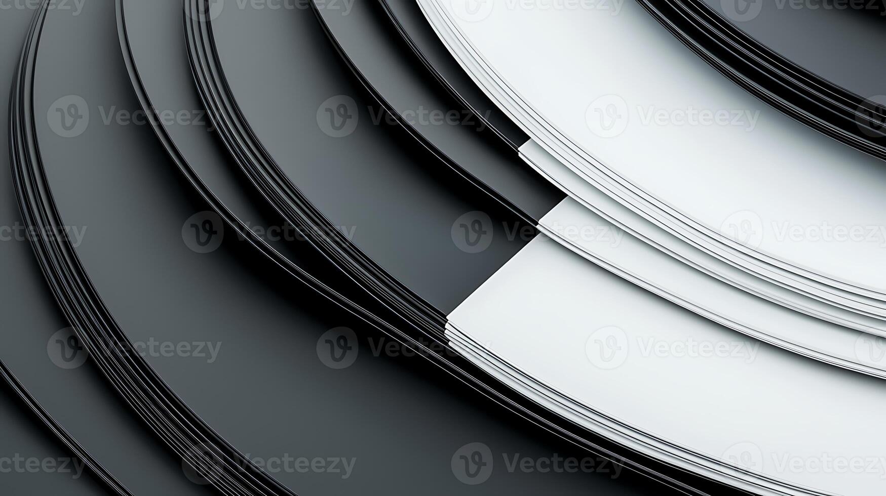 A black and white image of a stack of paper photo