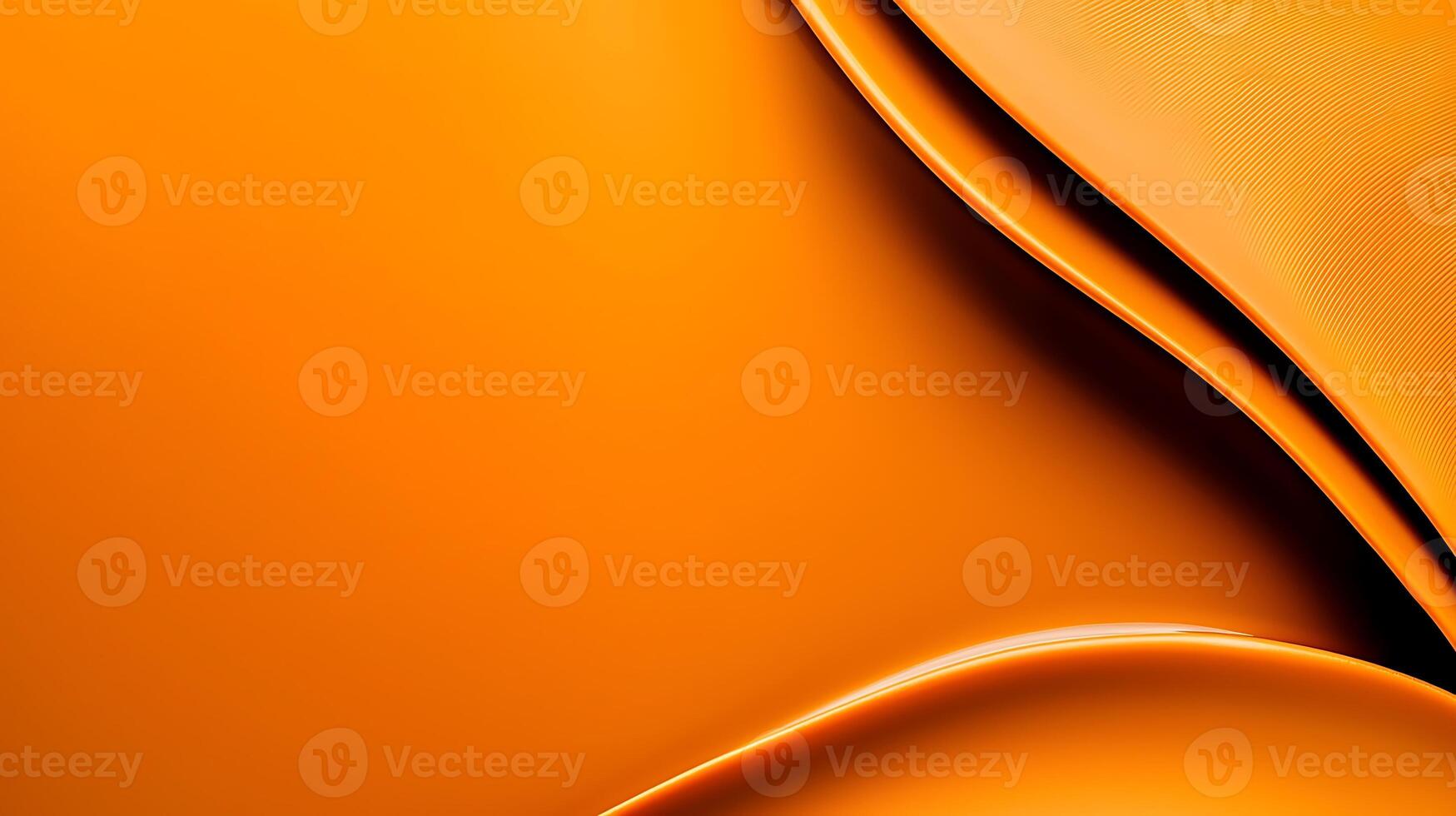 An orange background with a wavy shape photo