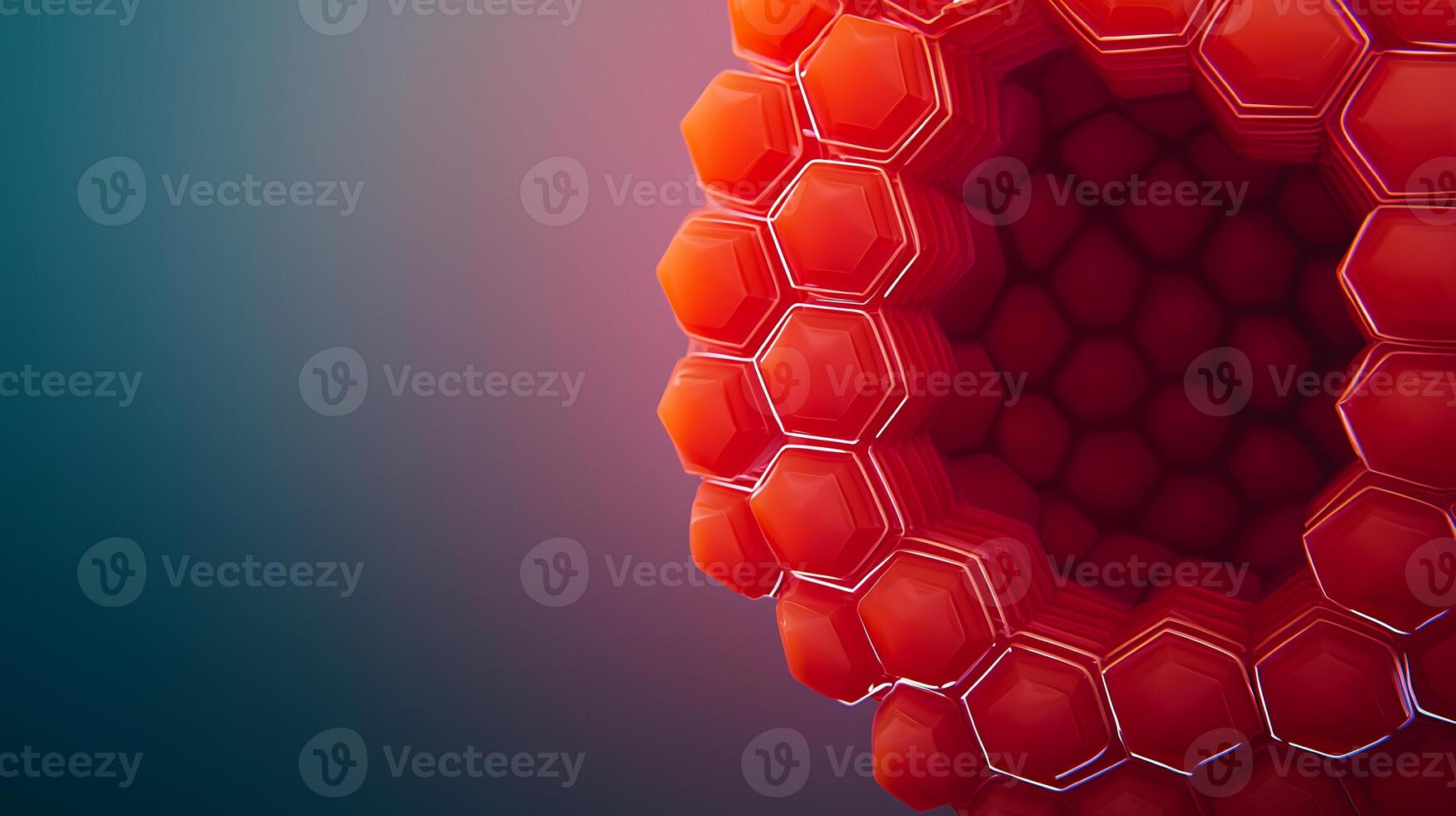 A red cell with a hole in it photo