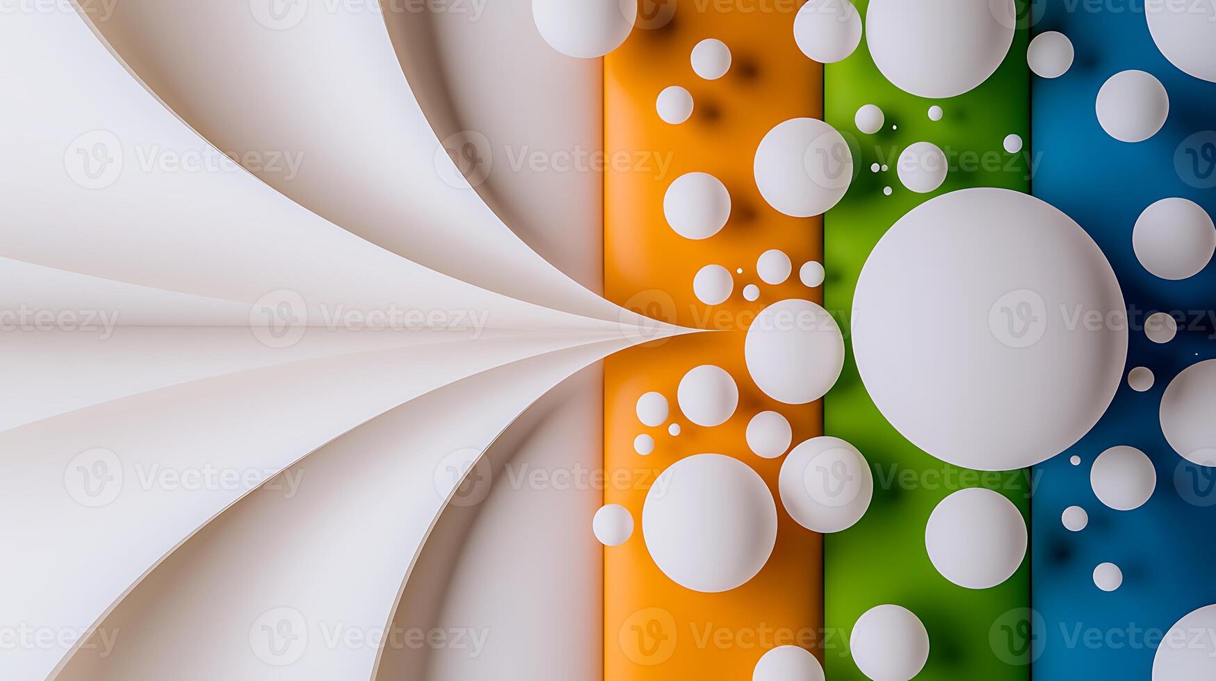 Colorful bubbles on a white background photo