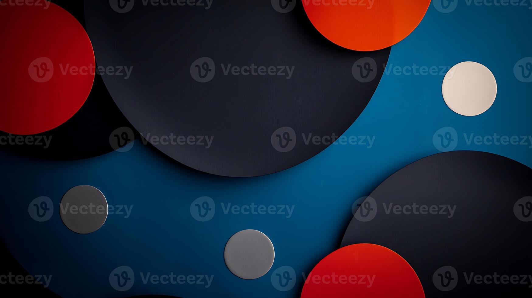 A black and red background with circles and dots photo