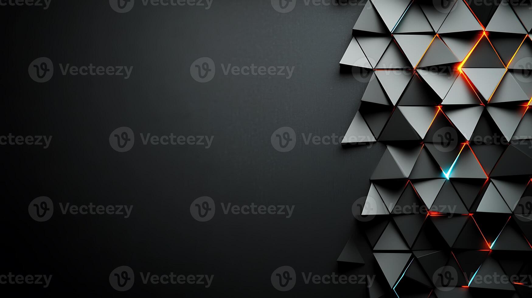 Abstract background with triangles and light photo