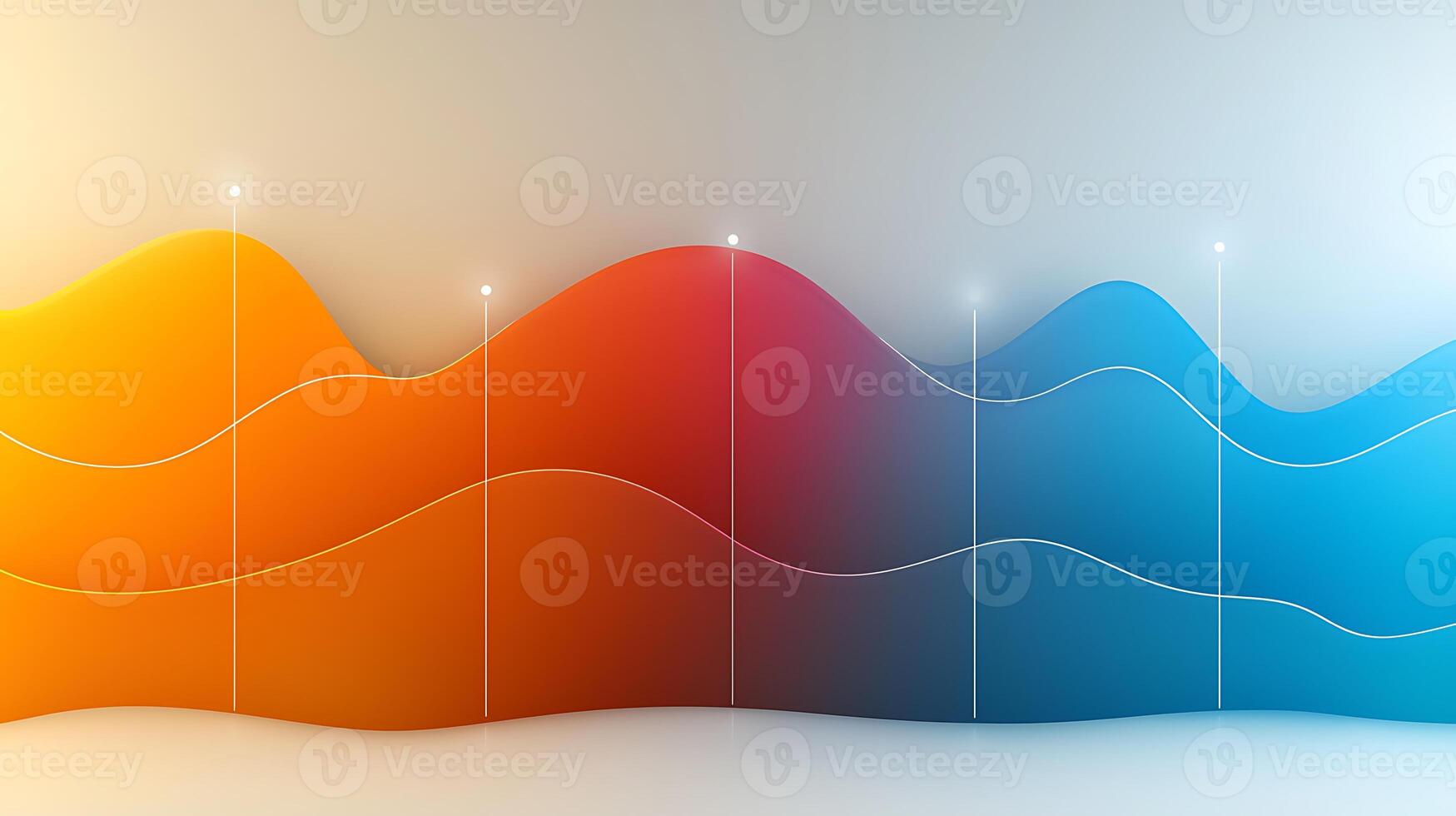 Abstract background with colorful waves and lines photo