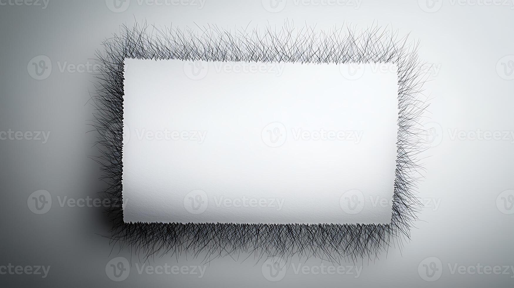 A piece of paper with a piece of hair on it photo