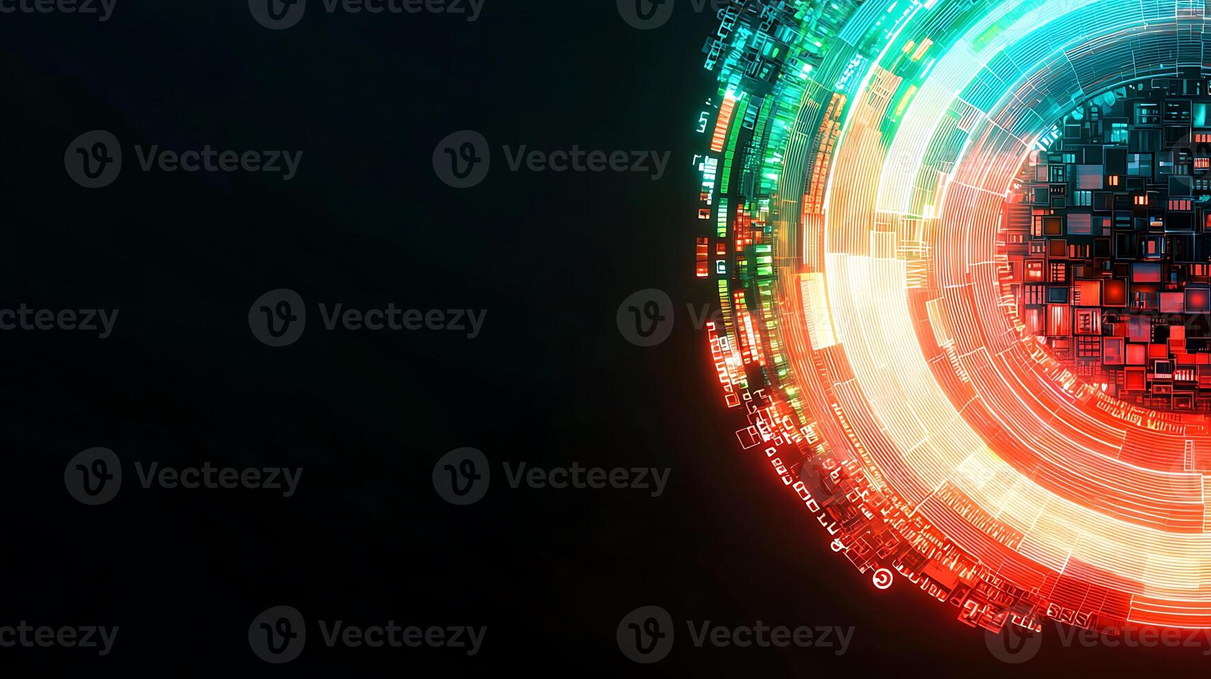 A colorful abstract background with a circular design photo