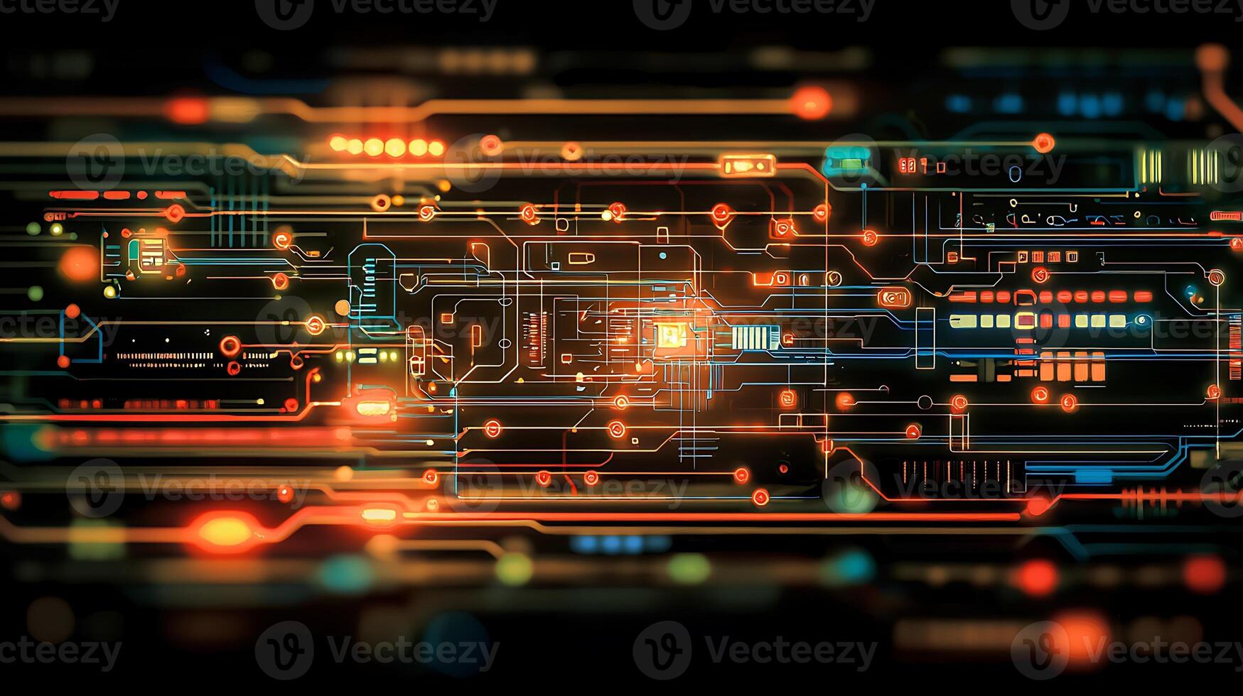An abstract image of a circuit board photo