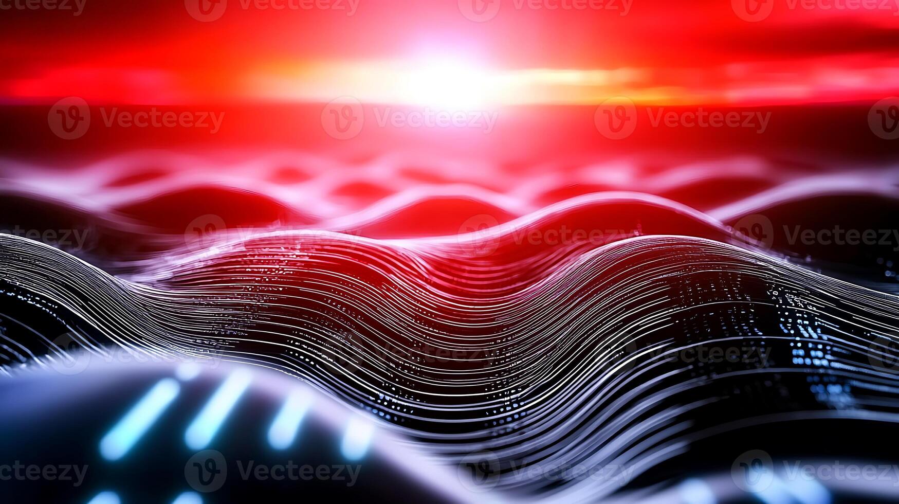 A red and black background with waves photo