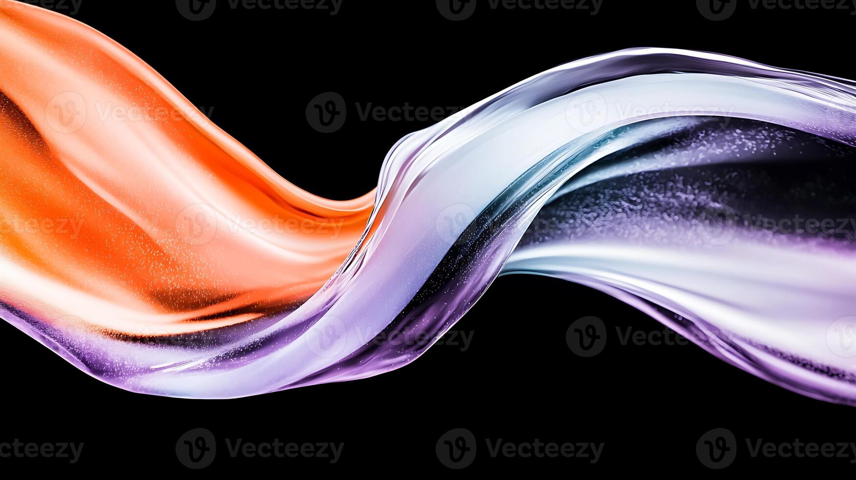 A colorful wave of liquid flowing over a black background photo