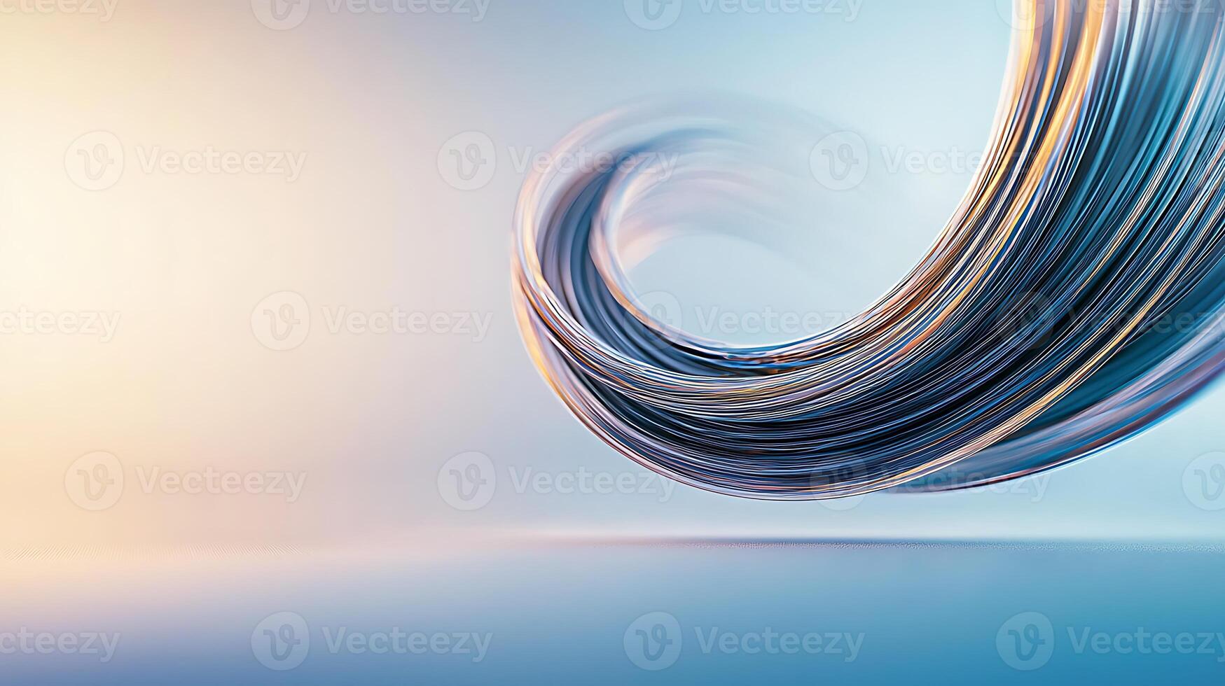 Abstract motion blur background with blue light photo