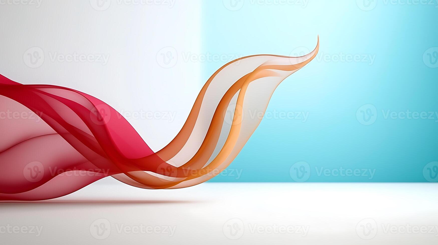 Abstract background with red and orange wave photo