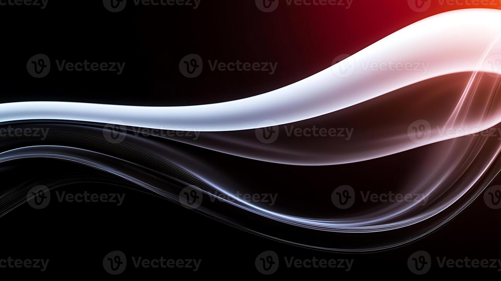Abstract white smoke on black background photo