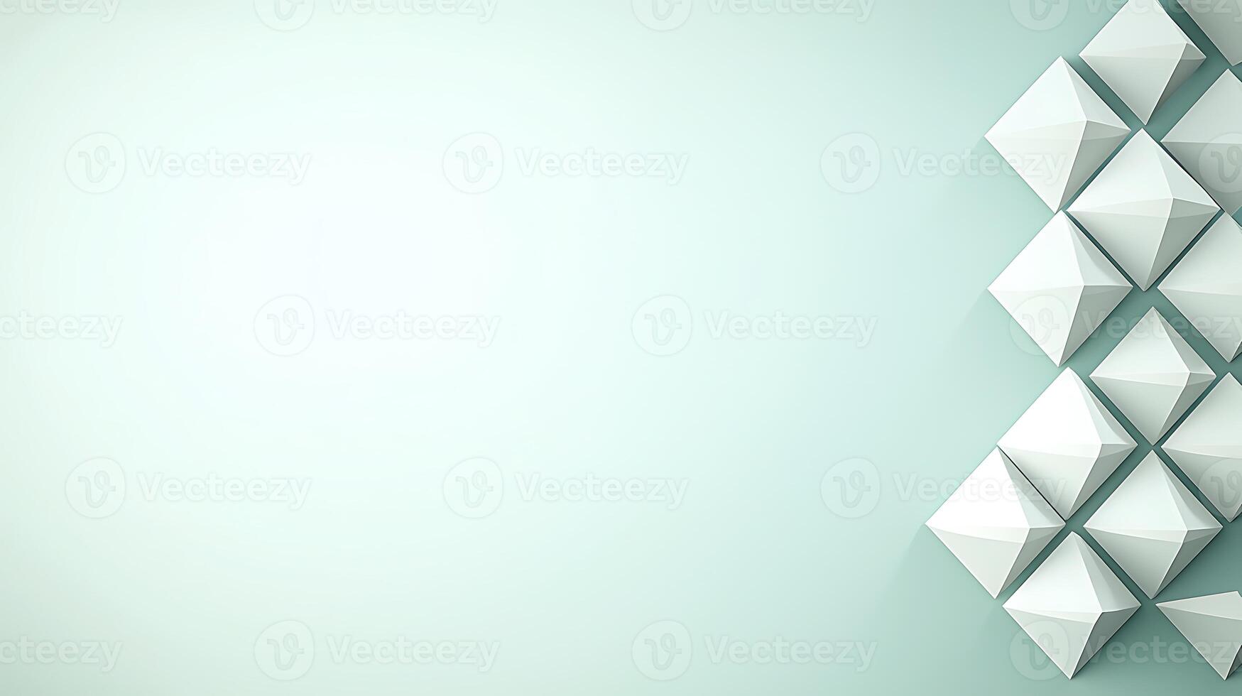 3d rendering of white paper cubes on a light background photo