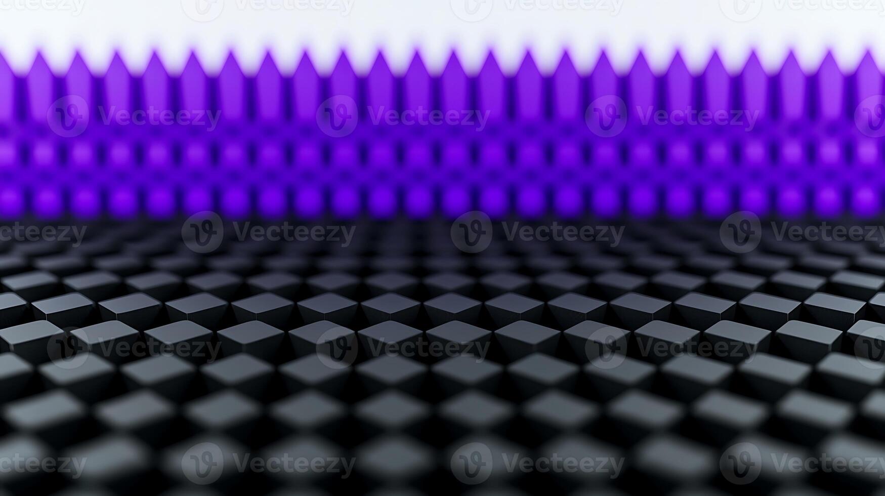 A black and purple background with a black and white square photo