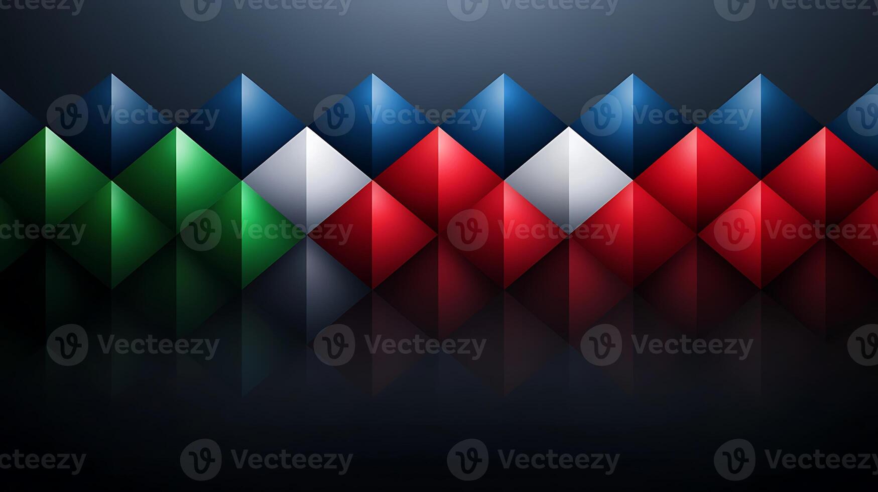 The flag of italy on a black background photo