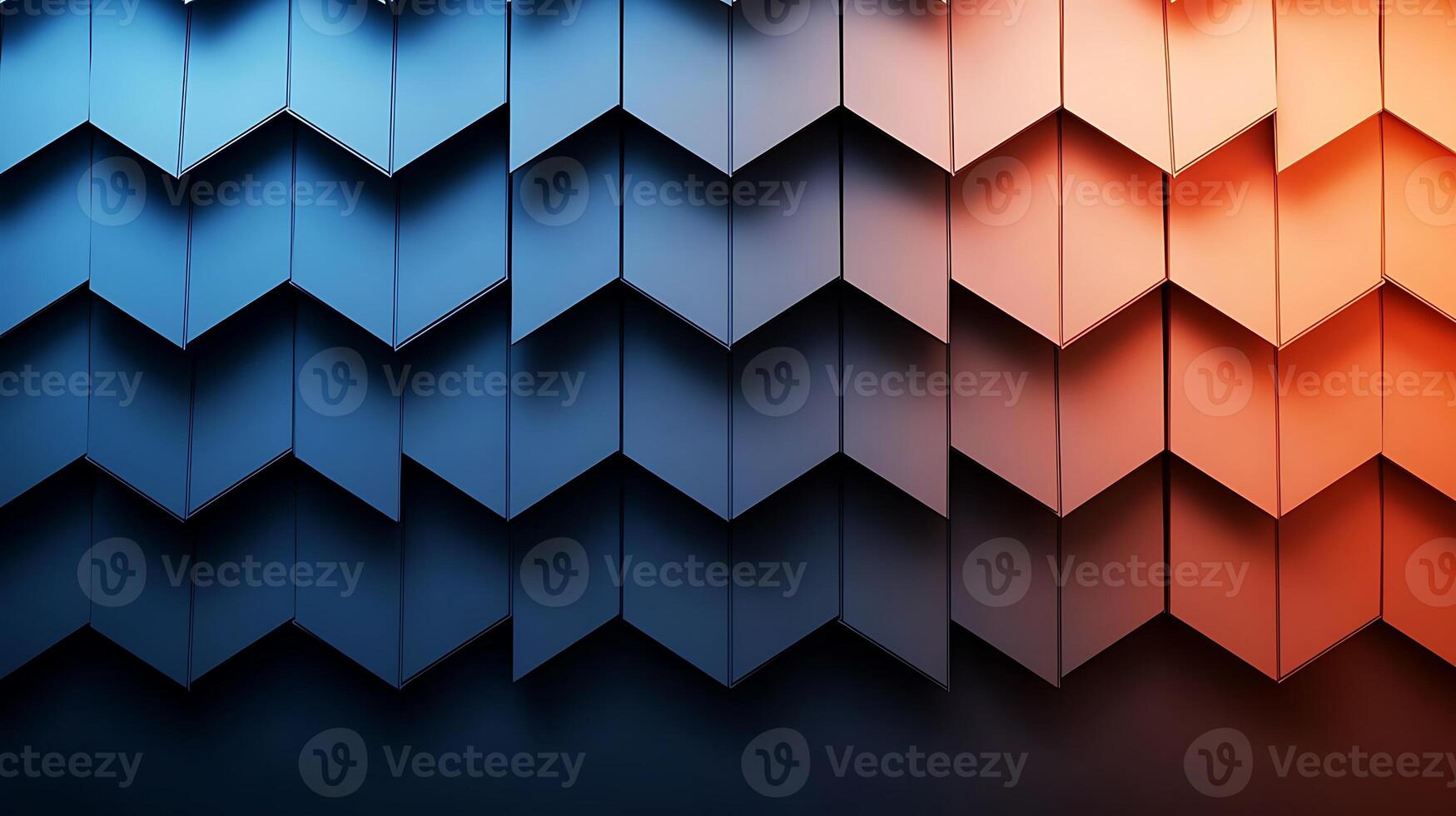 A blue and orange background with a geometric pattern photo