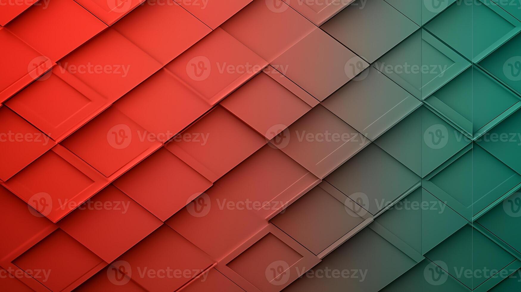 A red and green background with squares photo