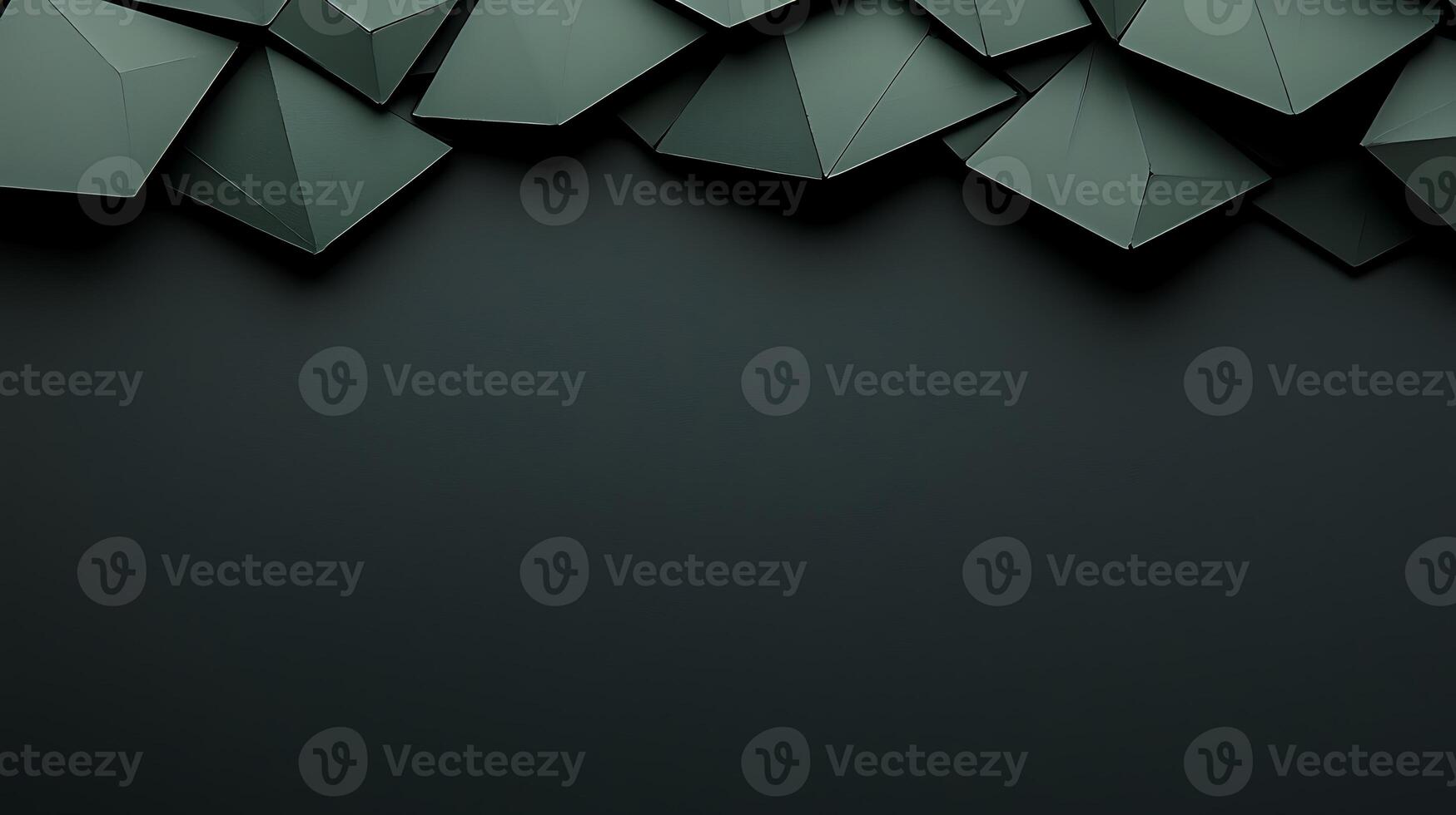 3d rendering of a dark background with many triangles photo
