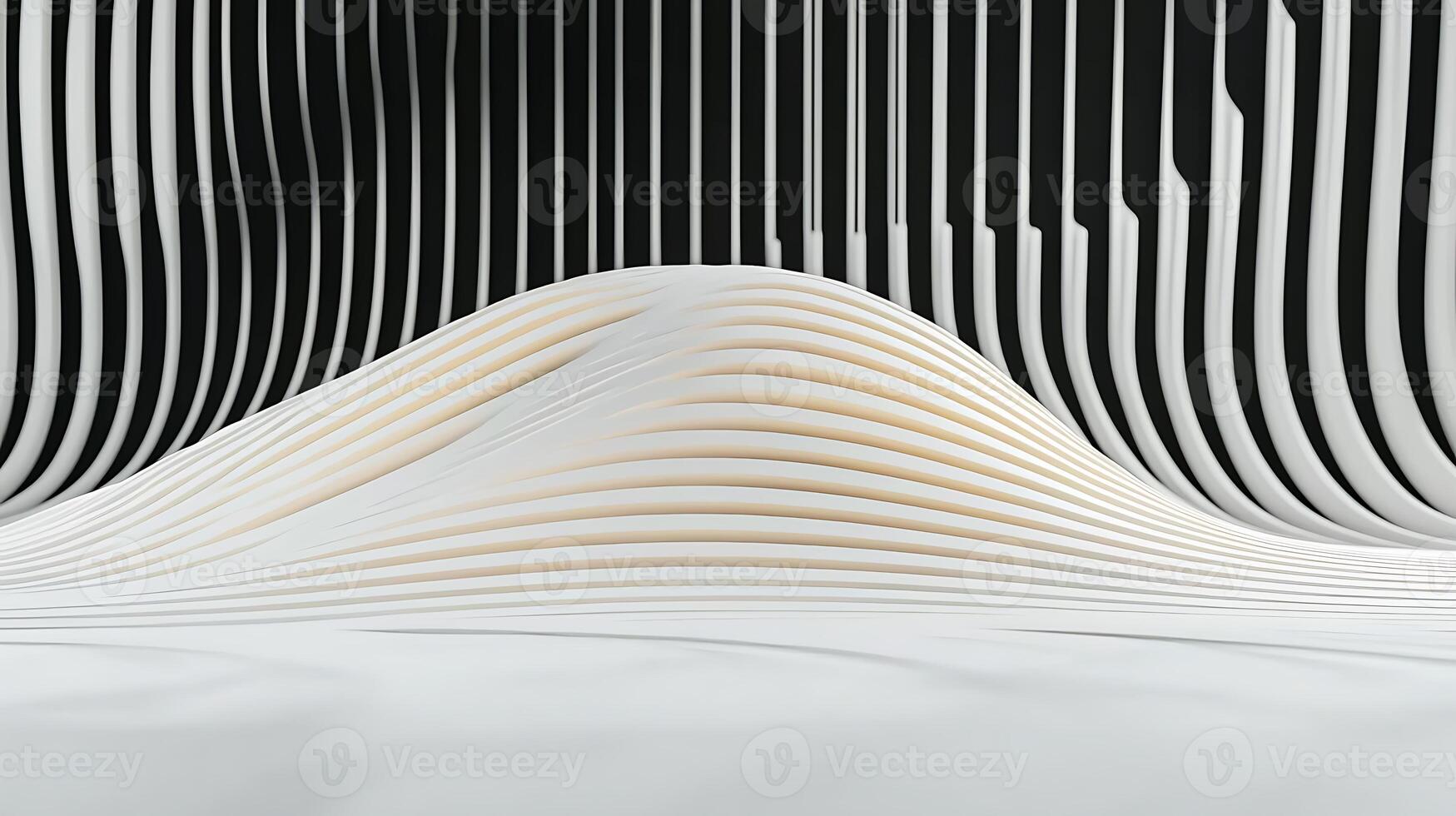 A white and black abstract wave pattern photo