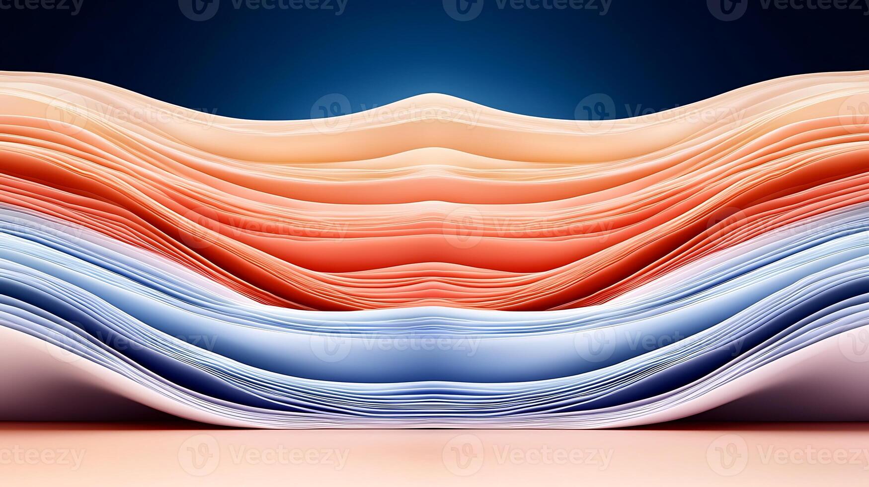 A stack of colorful paper with waves photo