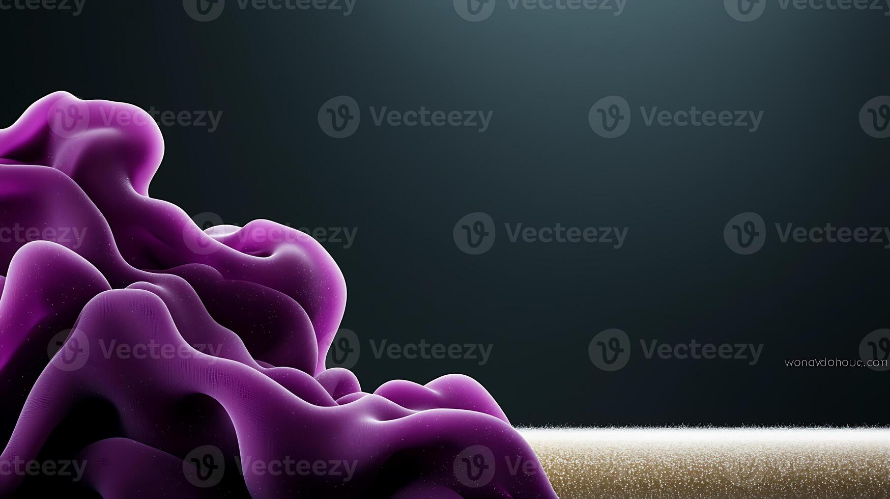 A purple wave of water is shown on a black background photo