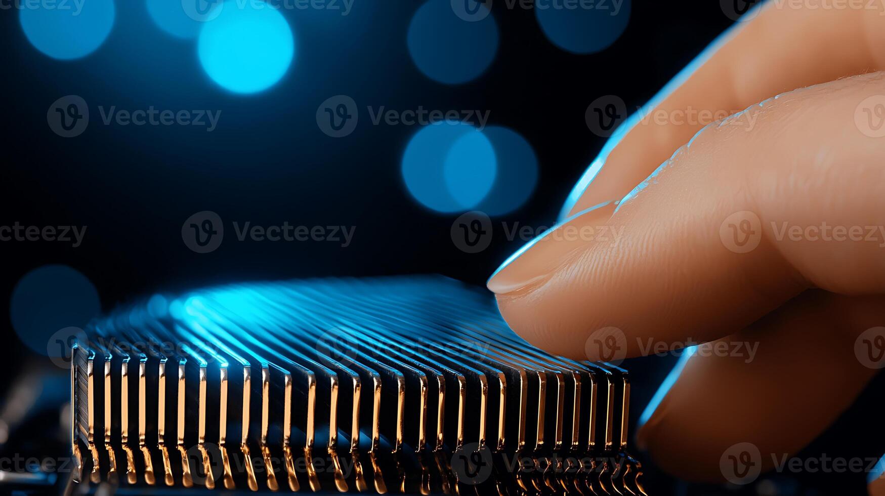 A person is holding a piece of computer chip photo