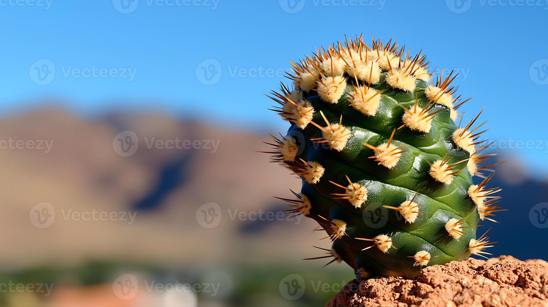 A cactus plant with spikes on it photo